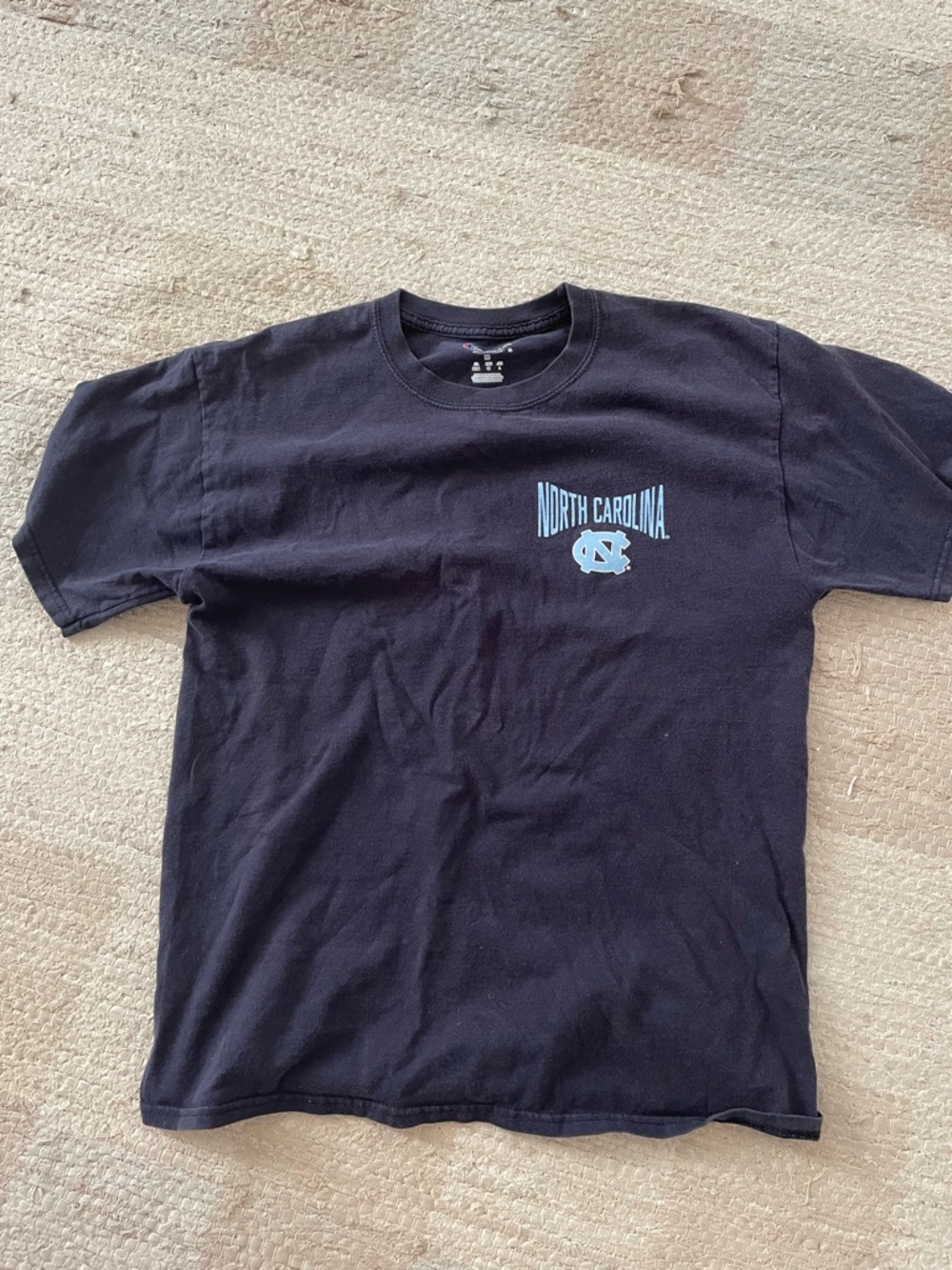 North Carolina Champion Graphic Tee in Navy with Carolina Blue Logo